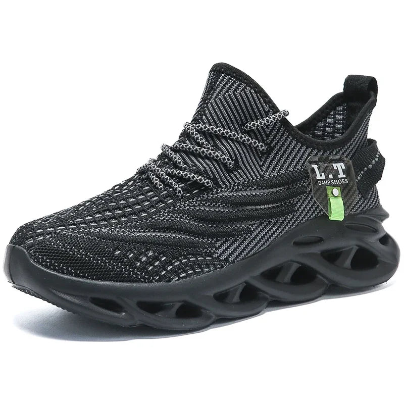 Men Sports Running Black Shoes Sneakers