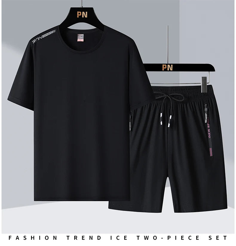 Women's Set Shorts And T-Shirt For Fitness And Exercise