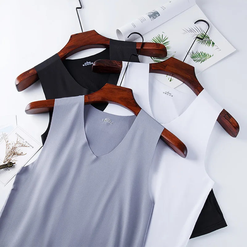 Men's Sleeveless Breathable Tank Top for Fitness and Sports