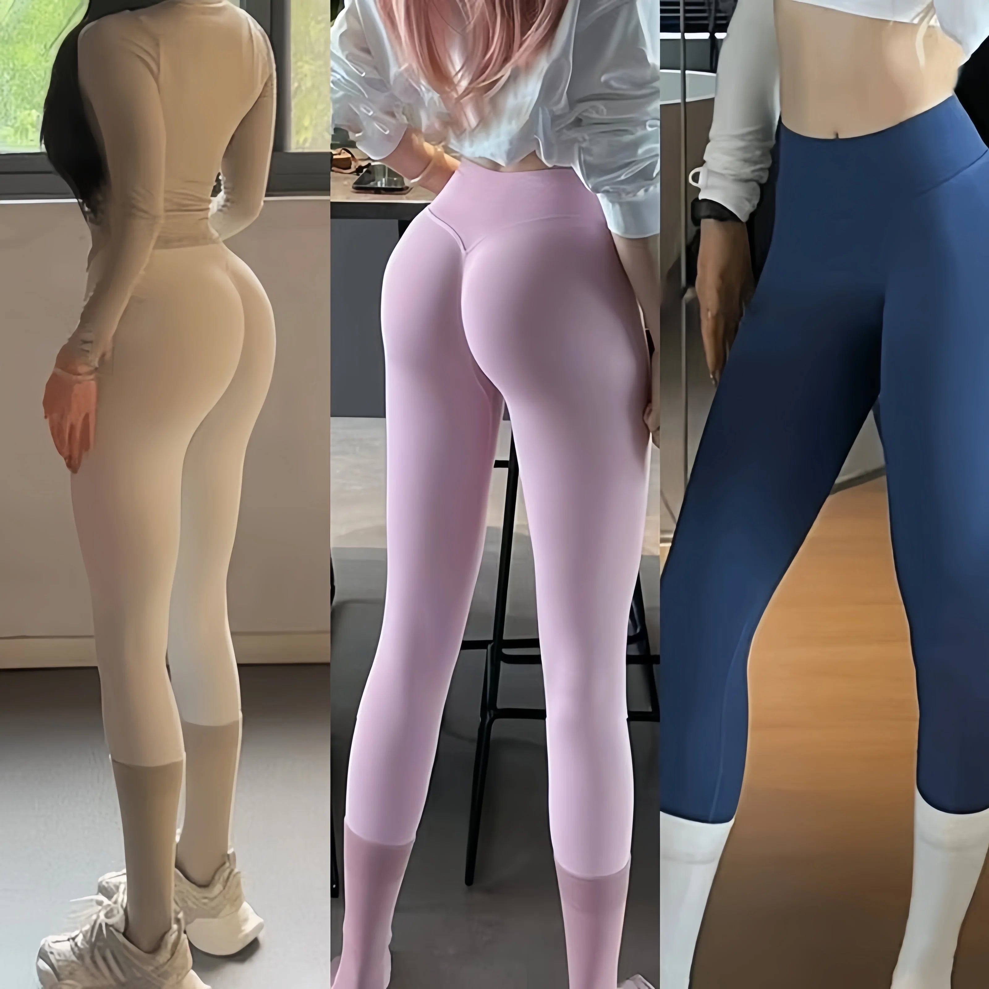 High Elastic Seamless Yoga Leggings - Women Fitness Quick Dry Push Up Sports Pants