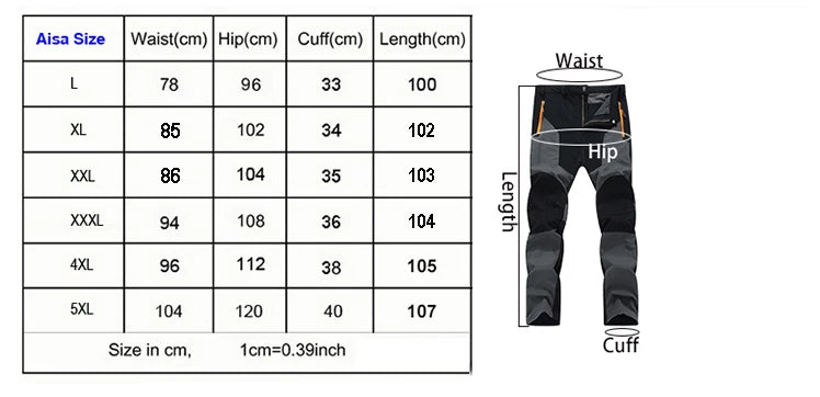 Men Sports Breathable Pants Hiking Trousers Camping Splash Prevention Quick Dry UV Resistant Elastic Thin