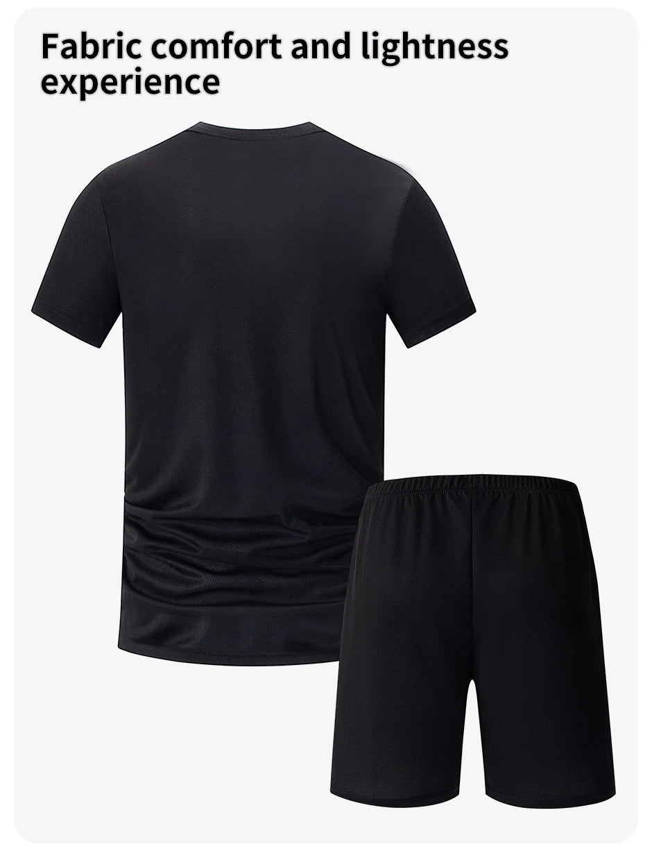 2 Piece Short Sleeved Sports Fit For Men