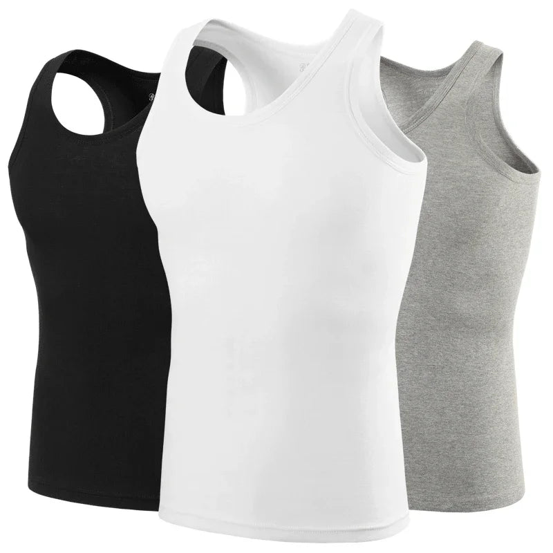 Men's Solid Color Cotton Tank Top