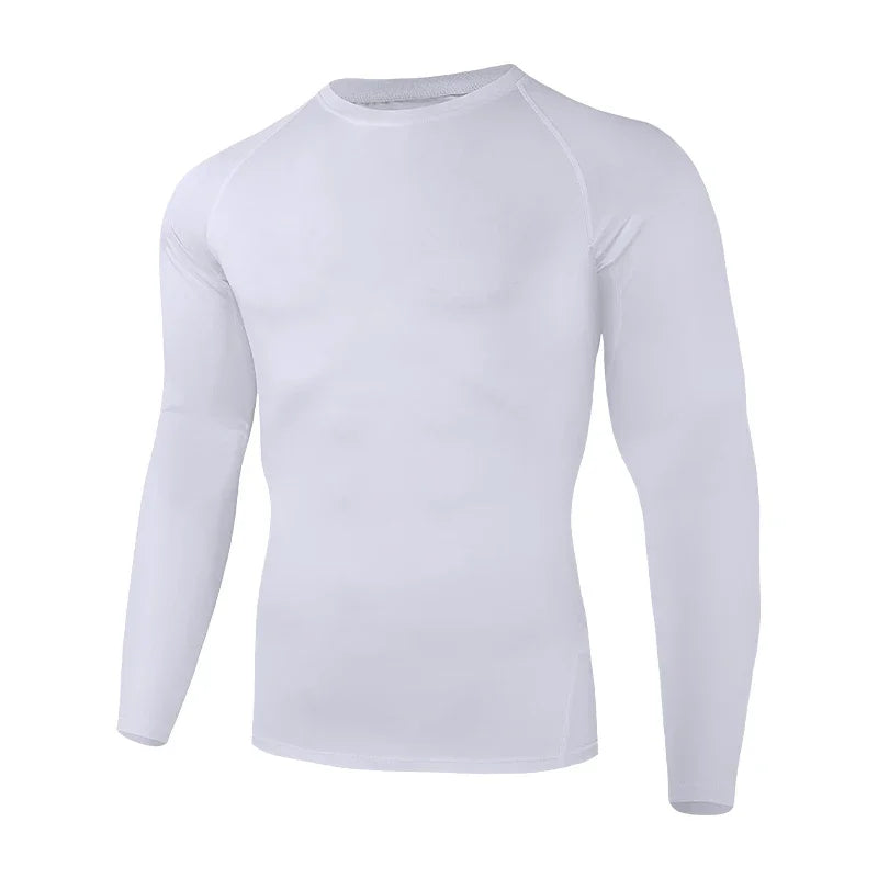 Long Sleeve Men's Running Fitness Compression Shirt