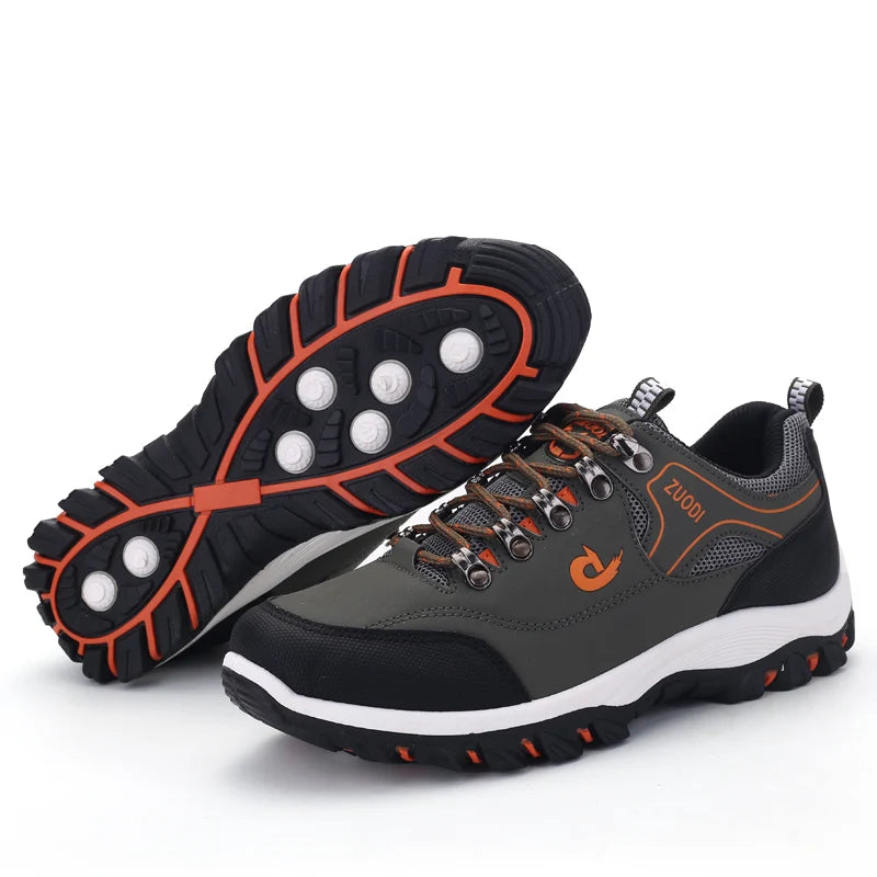 Men's Waterproof Hiking Shoes Outdoor Leather Sports Shoes