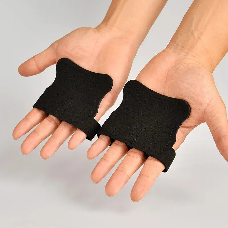 Leather Weight Lifting Training Gloves Palm Protection For Weights