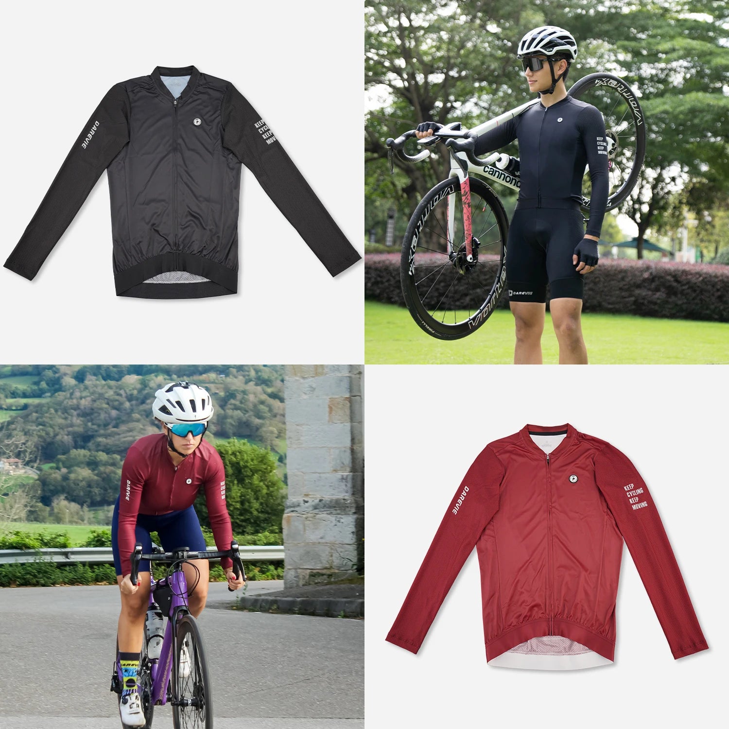 Men Cycling Jersey Breathable Long Sleeve Men's Cycling Clothing