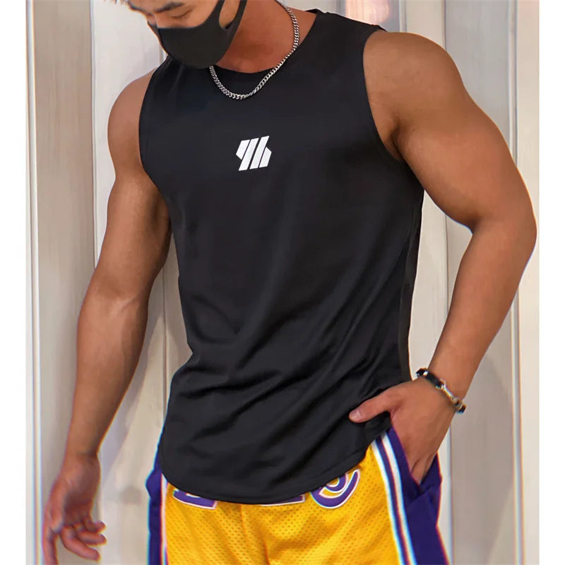 Gym Shirt Sleeveless Tank Top for Men Fitness and Sports