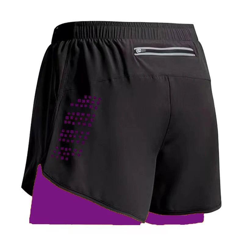Men Running Shorts Gym Sports Shorts 2 In 1 For Fitness Training