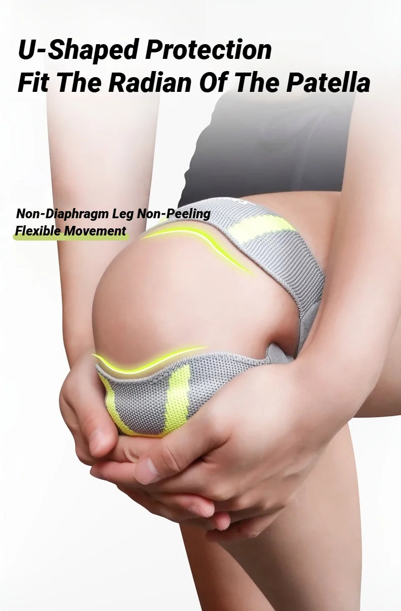 Patella Knee Strap With Silicone Pad For Patellar Tendon Support Adjustable Compression Sports Brace