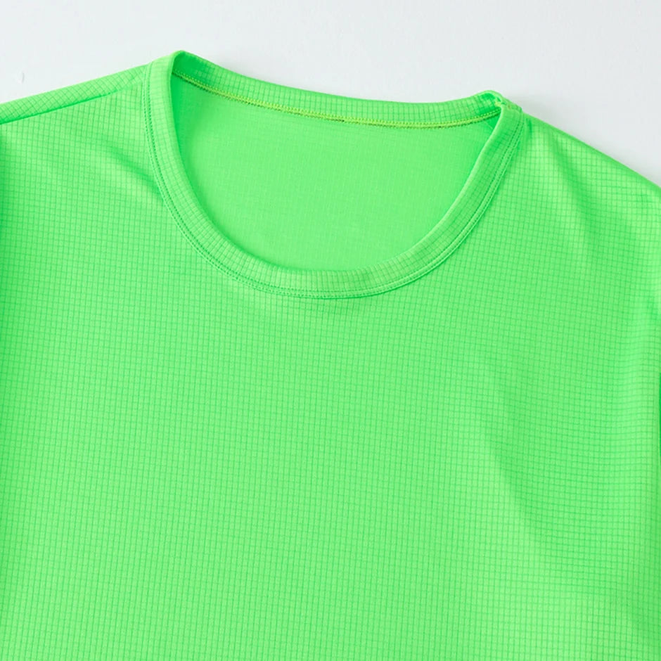 Men's Solid Color Sports Short Sleeve Fitness Shirt