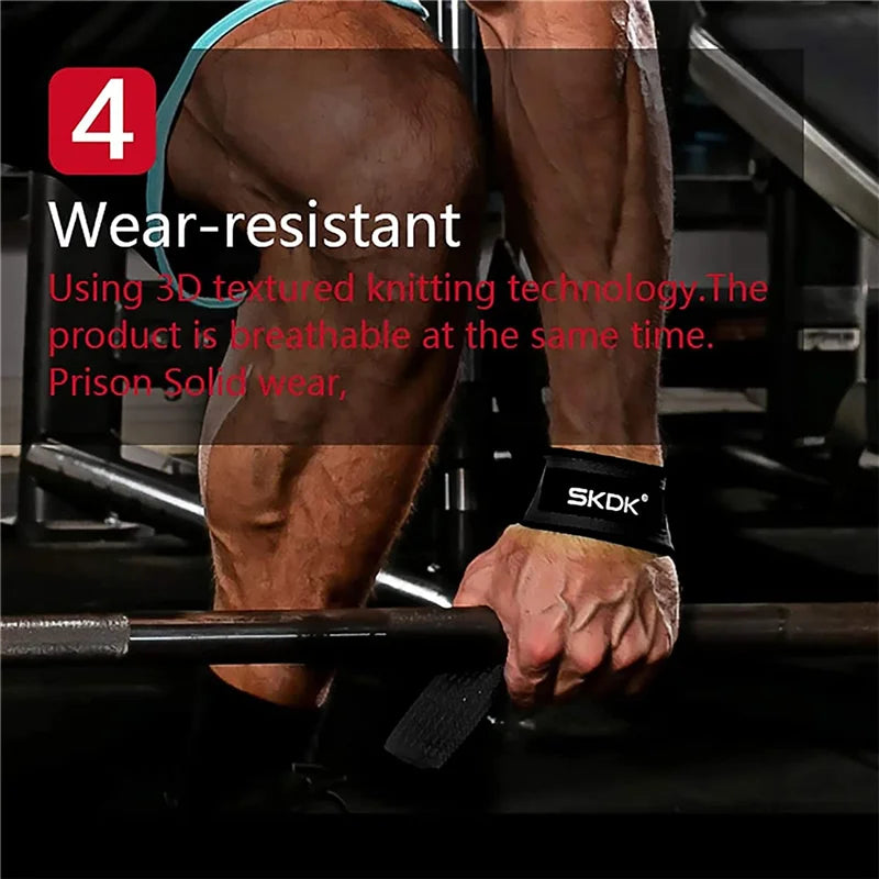 Weightlifting Wrist Straps Strength Training Booster Adjustable Non-slip Straps