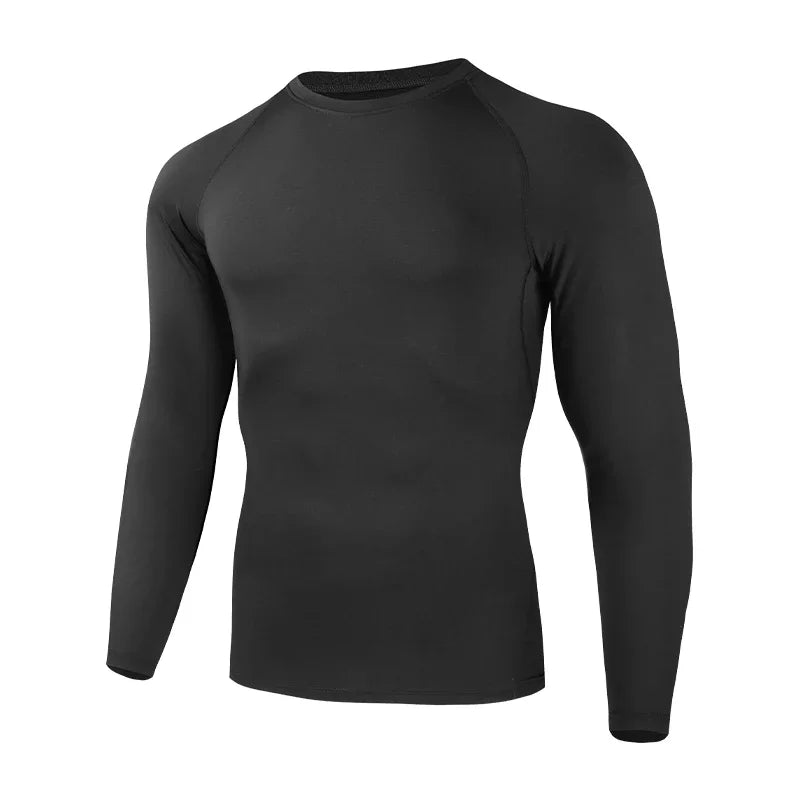 Long Sleeve Men's Running Fitness Compression Shirt
