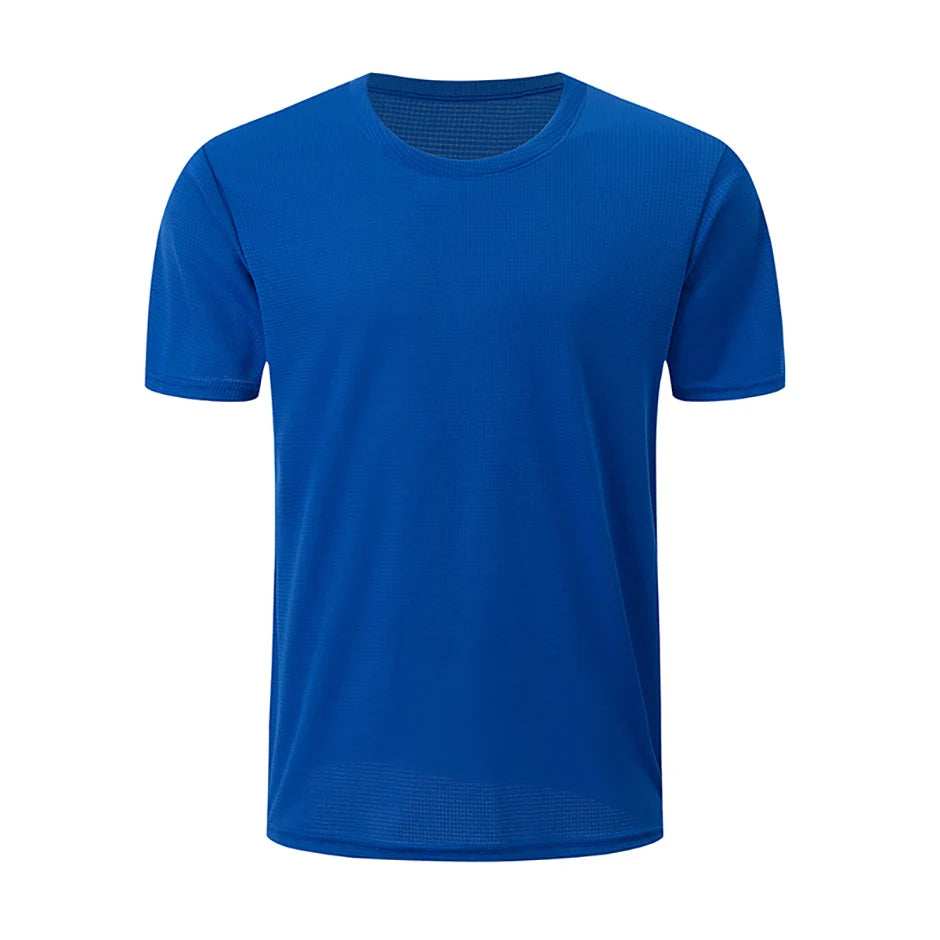 Men's Solid Color Sports Short Sleeve Fitness Shirt