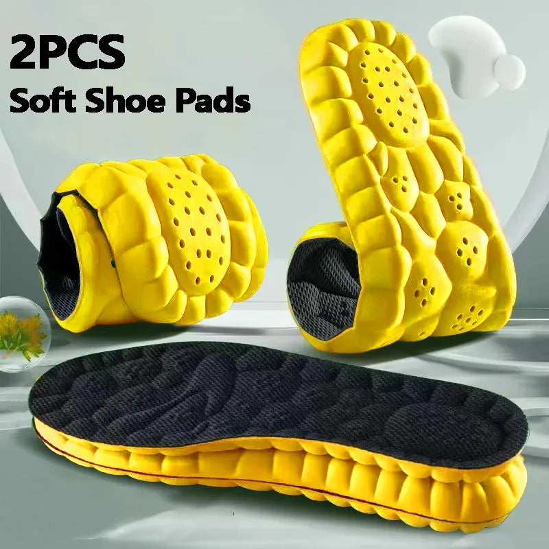 4D Cloud Technology Sports Insoles for Shoes Breathable Shock Absorption Cushion Running Insoles
