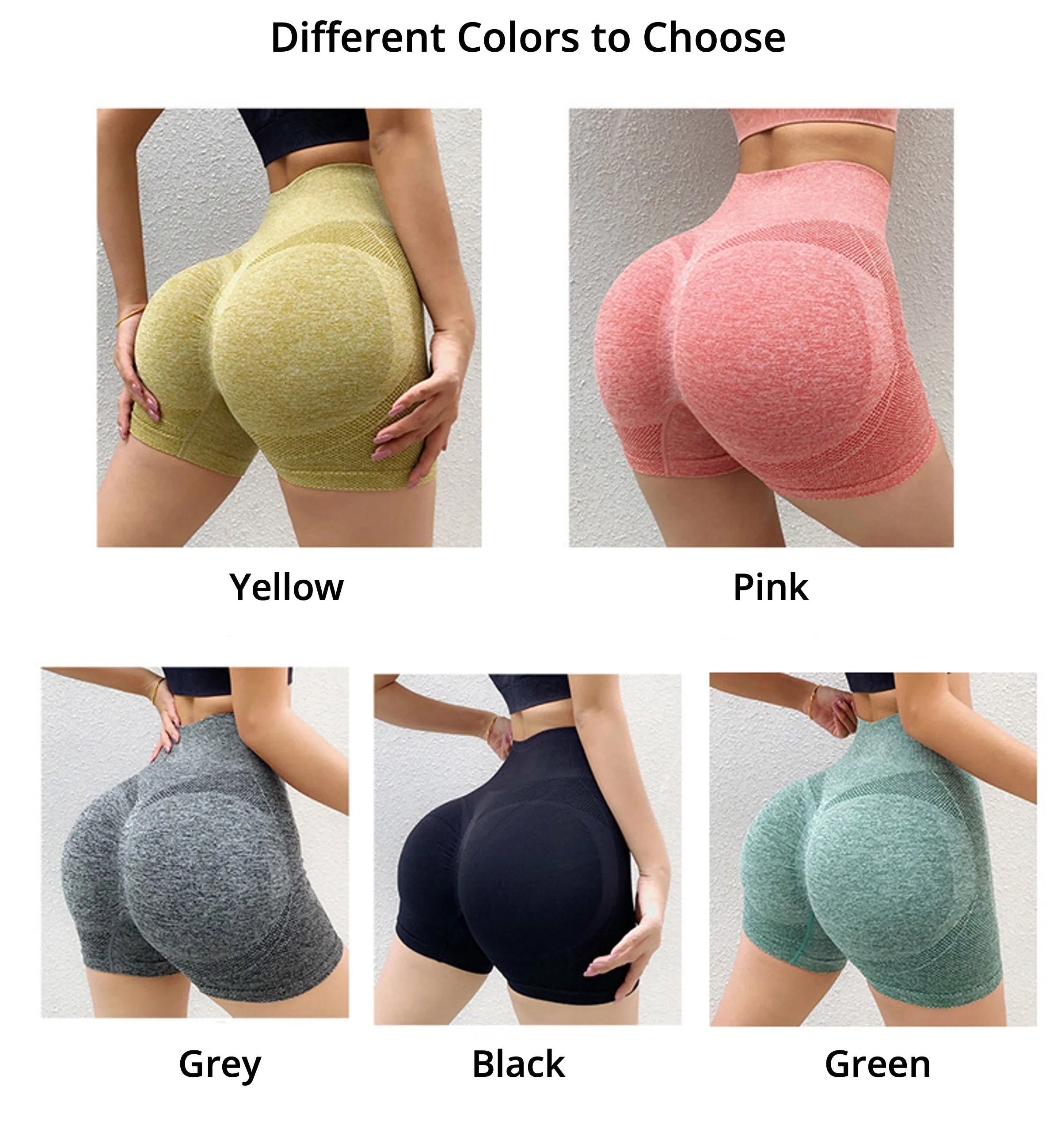 Seamless Yoga Shorts High Waist Workout Fitness