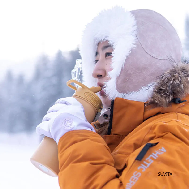 600ML/750ML Thermos Water Bottle With Straw Stainless Steel Thermal Keeps Cold and Heat