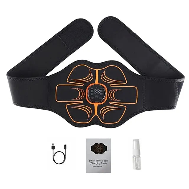 Electric Abdominal Muscle Stimulator EMS Trainer Belt Home Gym Fitness Slimming Massager