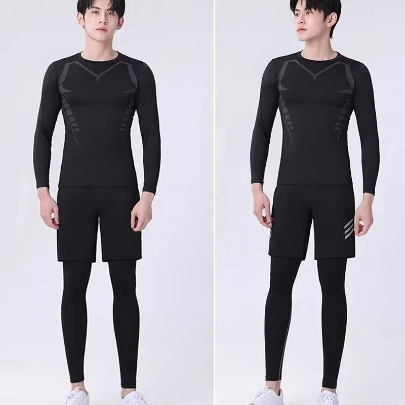 Men's Long Sleeve Compression Shirt for Running and Fitness