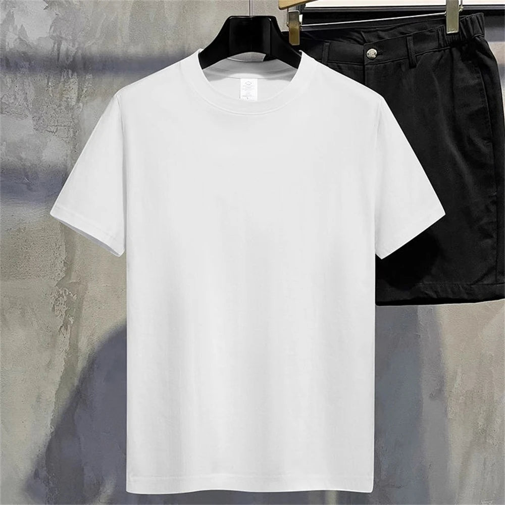 Cotton T-Shirt for Men Women Solid Color