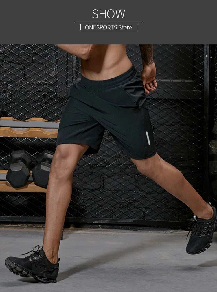 Running Shorts Men Loose Dry Fit Basketball Gym Fitness Shorts