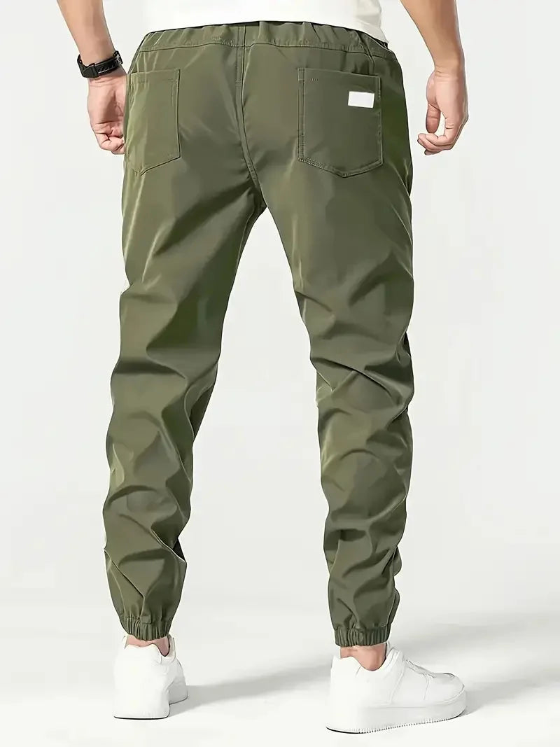 Men Pants Sports Casual Joggers Solid Color