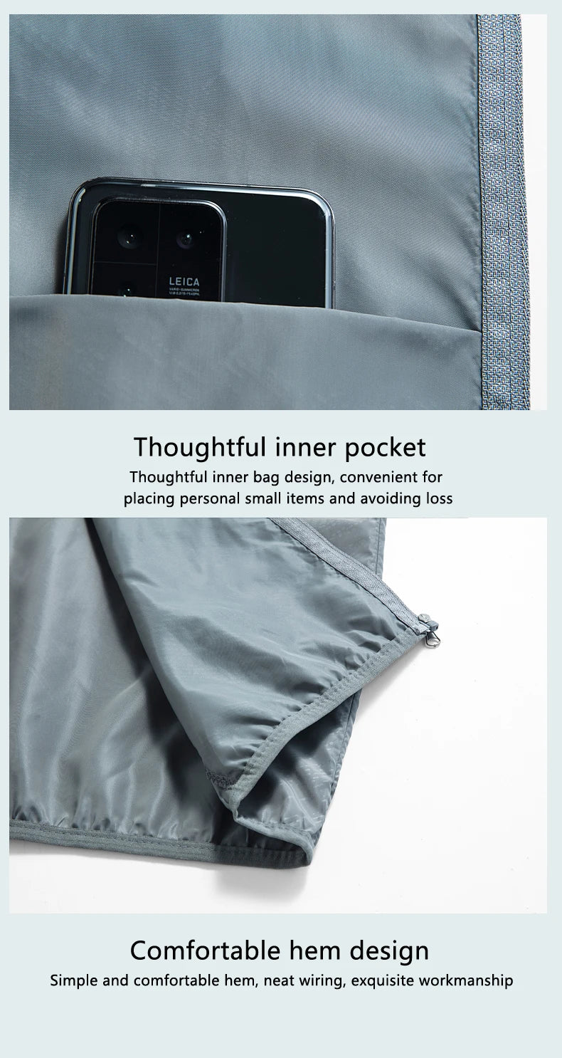 Men's Women's Waterproof Hiking Jacket Windbreaker Outdoor Coat