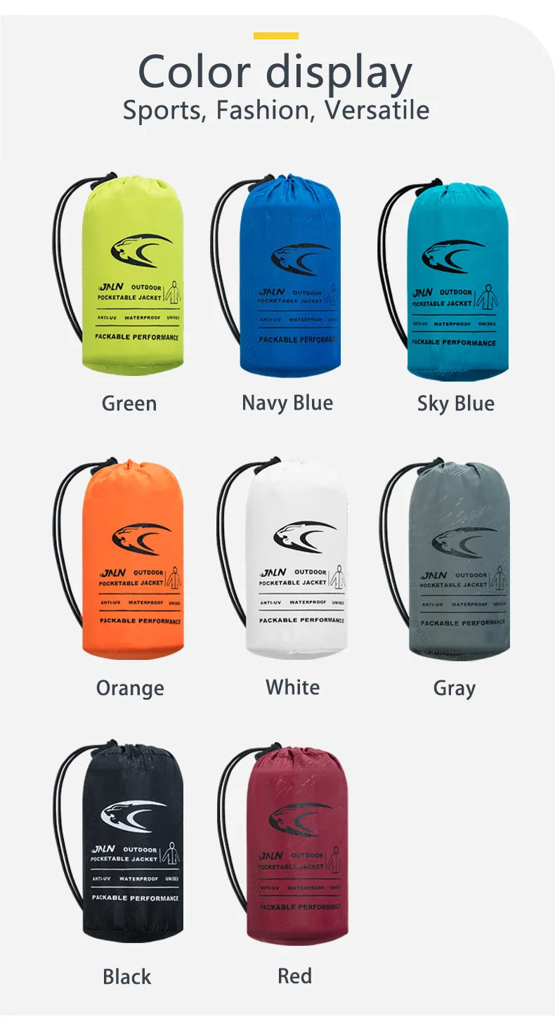 Men's Women's Waterproof Hiking Jacket Windbreaker Outdoor Coat