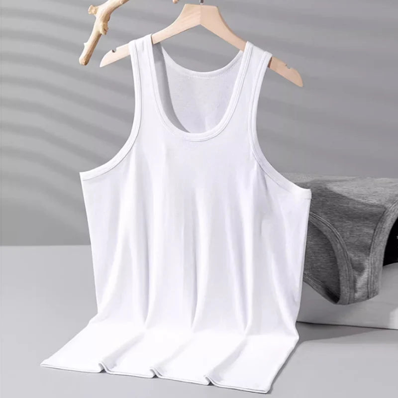Men's Solid Color Cotton Tank Top