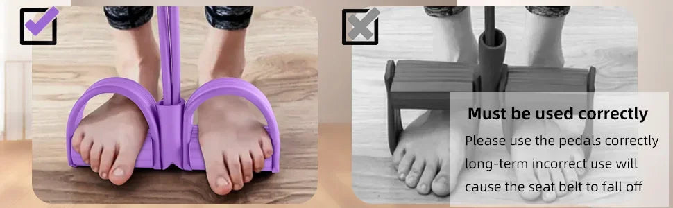 Resistance Band Tensioner with Non-Slip Handles - Home Fitness Equipment for Abdominal Muscle Training