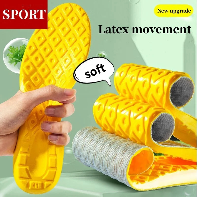 1 Pair/2Pairs Soft Latex Foam Breathable Insoles For Women Men