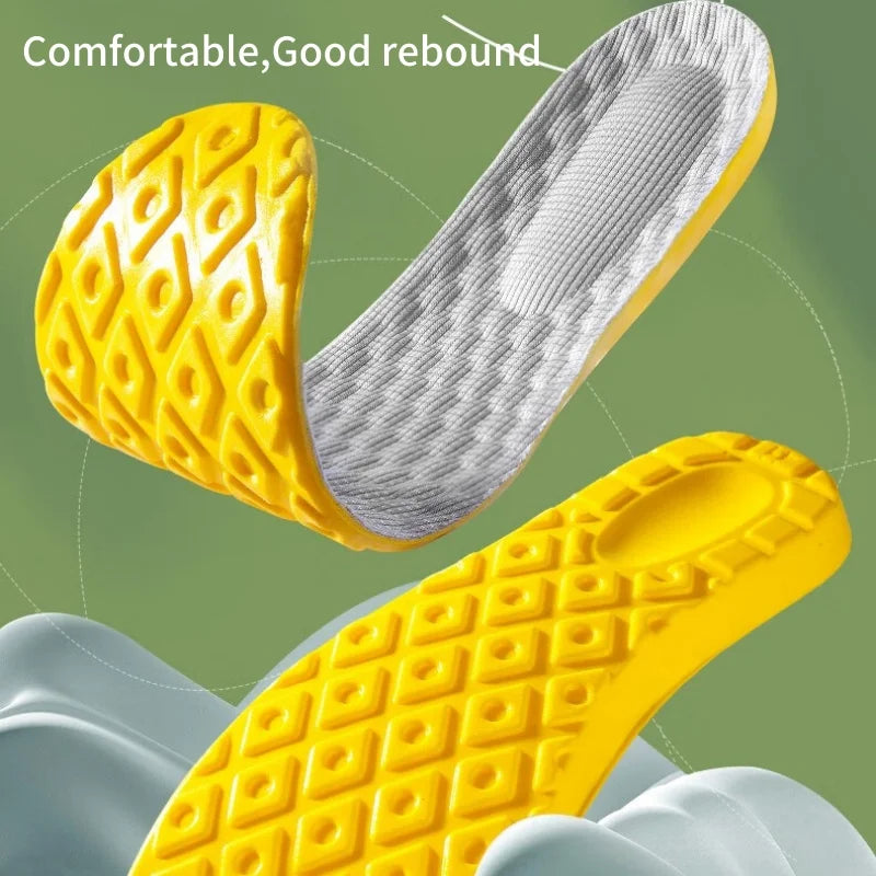 1 Pair/2Pairs Soft Latex Foam Breathable Insoles For Women Men