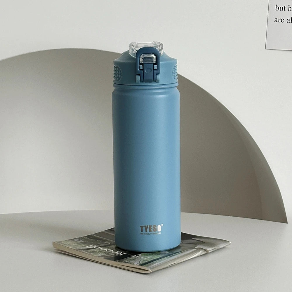 600ML/750ML Thermos Water Bottle With Straw Stainless Steel Thermal Keeps Cold and Heat