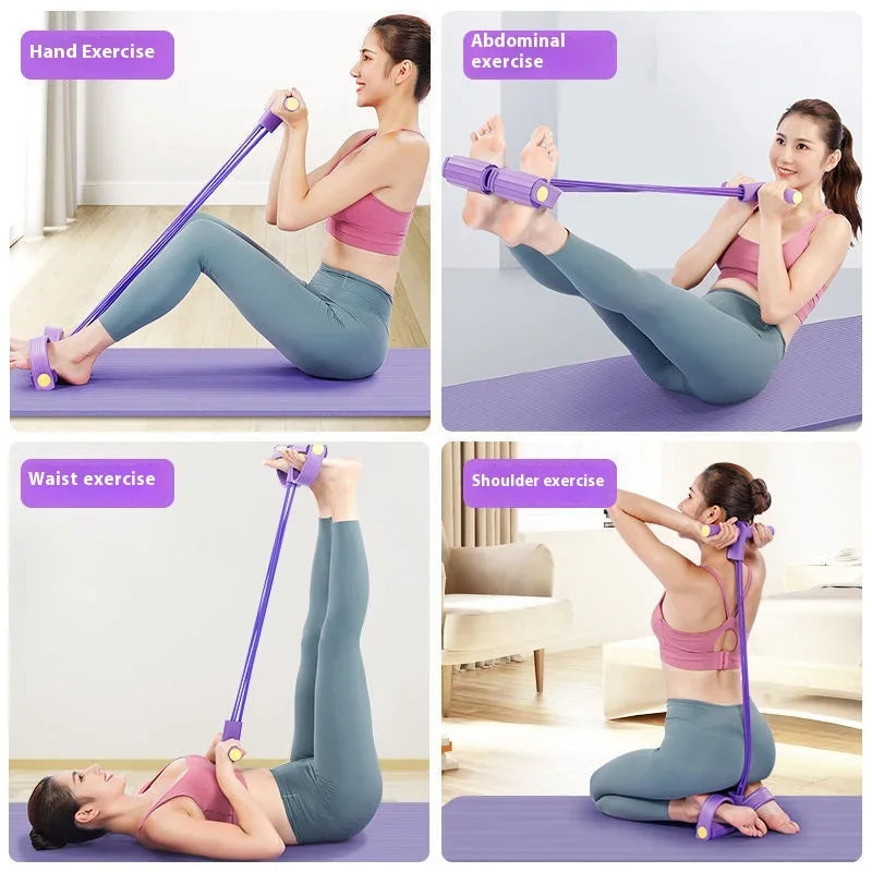 Multifunction Tension Rope Resistance Band Elastic Pedal Puller for Leg Stretching