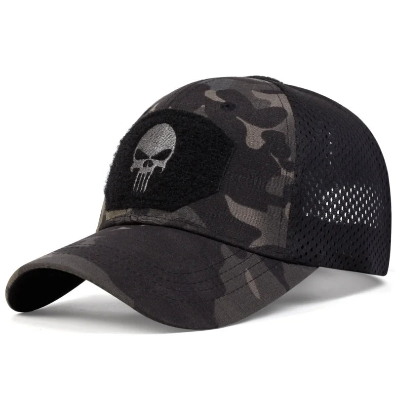 Unisex Skull Embroidery Cap