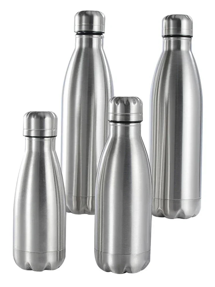0.75/1 Liter Stainless Steel Water Bottle For Outdoor Camping Hiking Sports