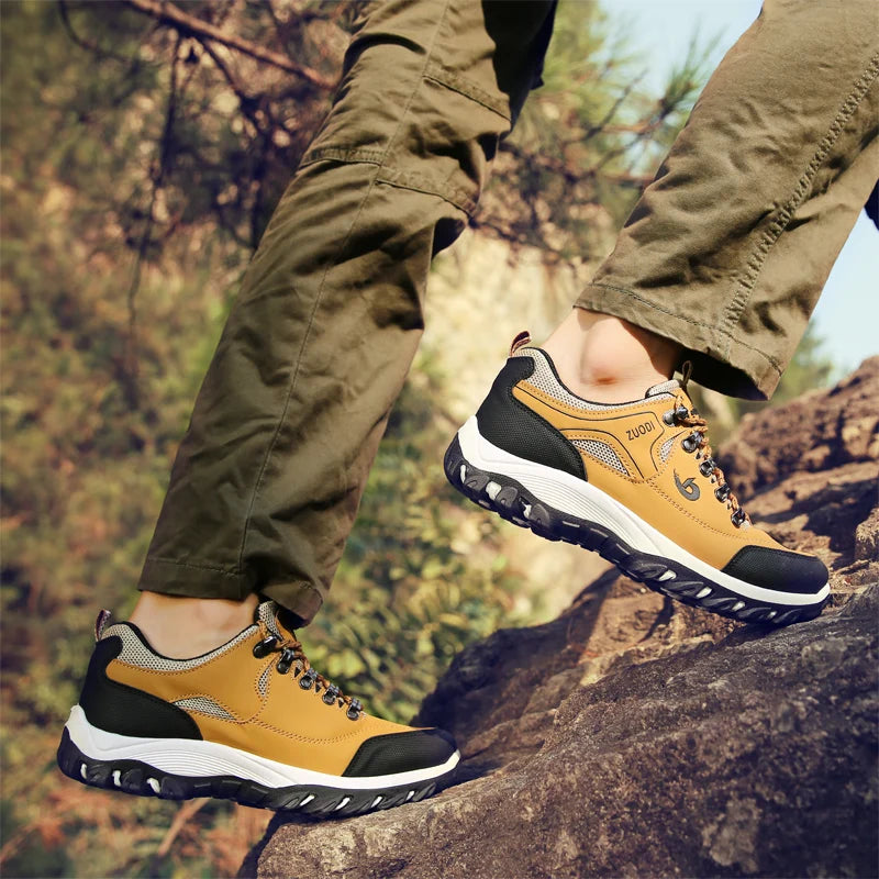 Men's Waterproof Hiking Shoes Outdoor Leather Sports Shoes