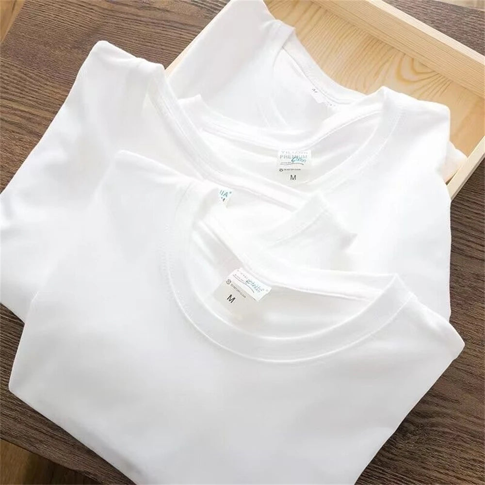 Cotton T-Shirt for Men Women Solid Color