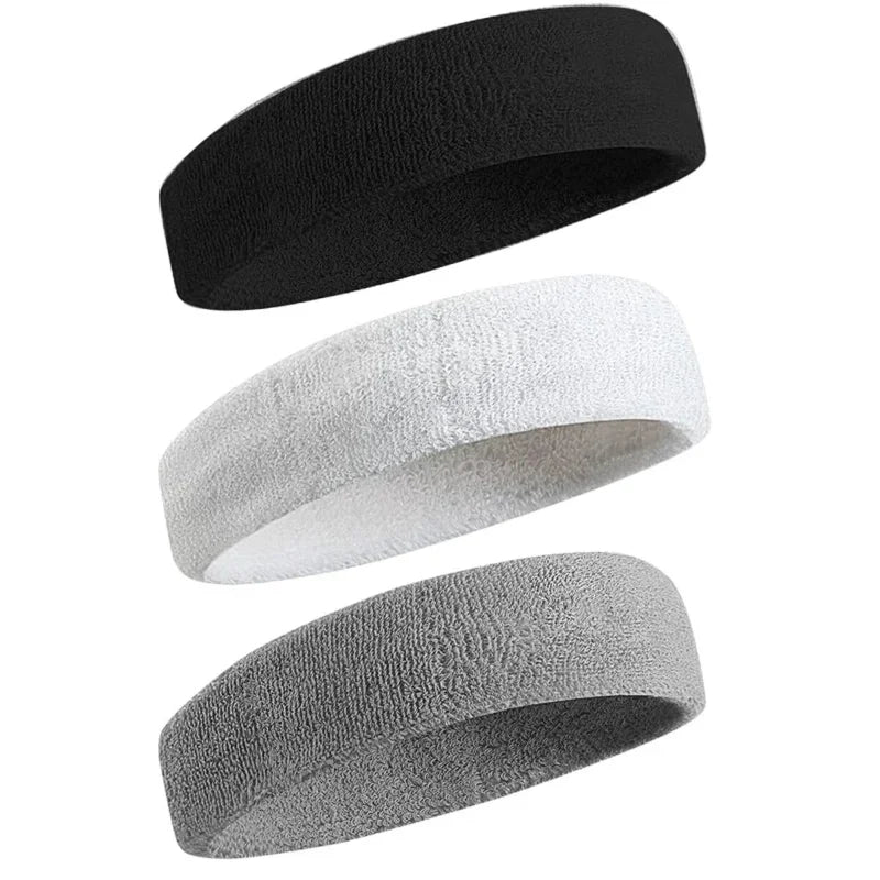 3 Pack Sweatproof Sports Headband for Men and Women