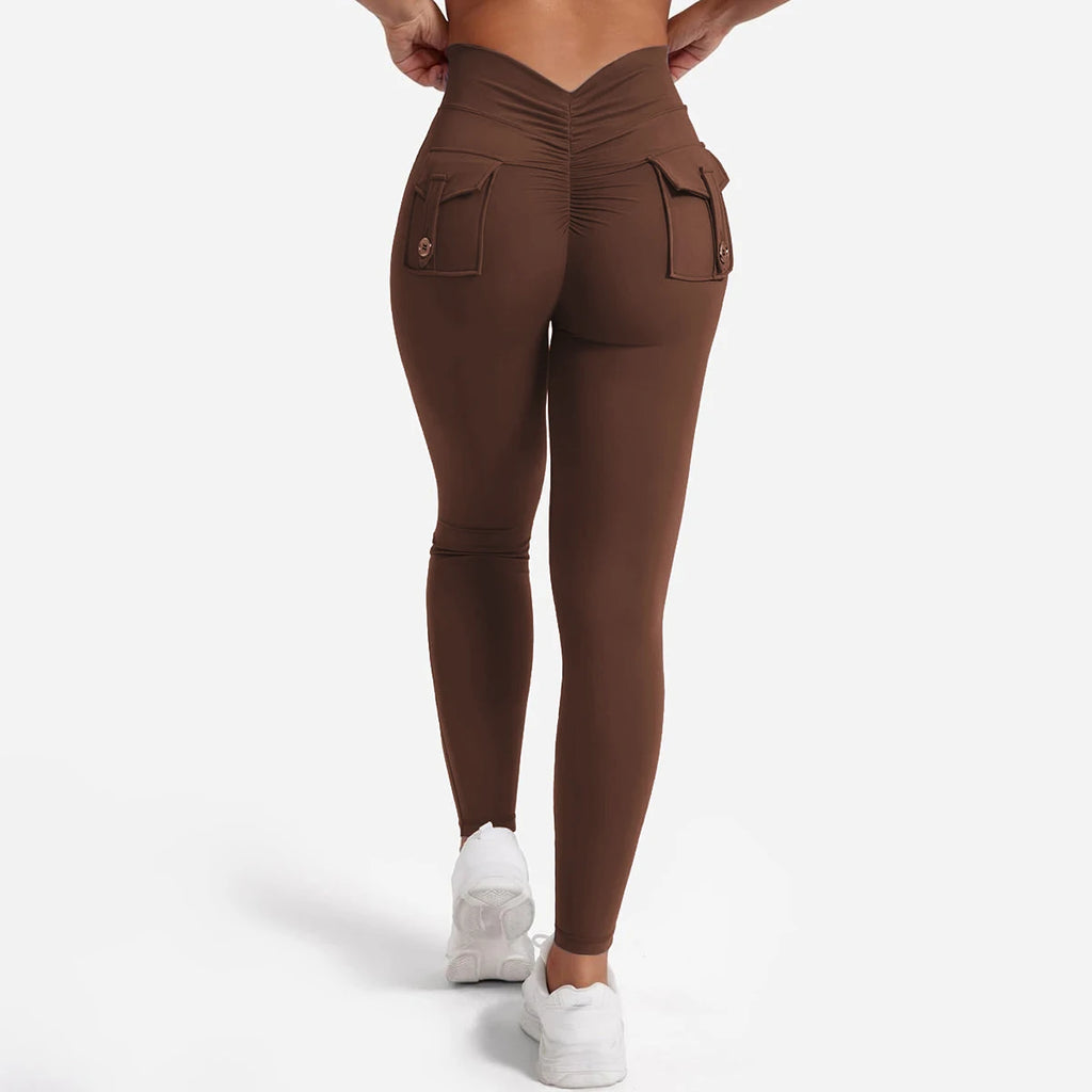 Women's Yoga Leggings With Buttocks Pocket