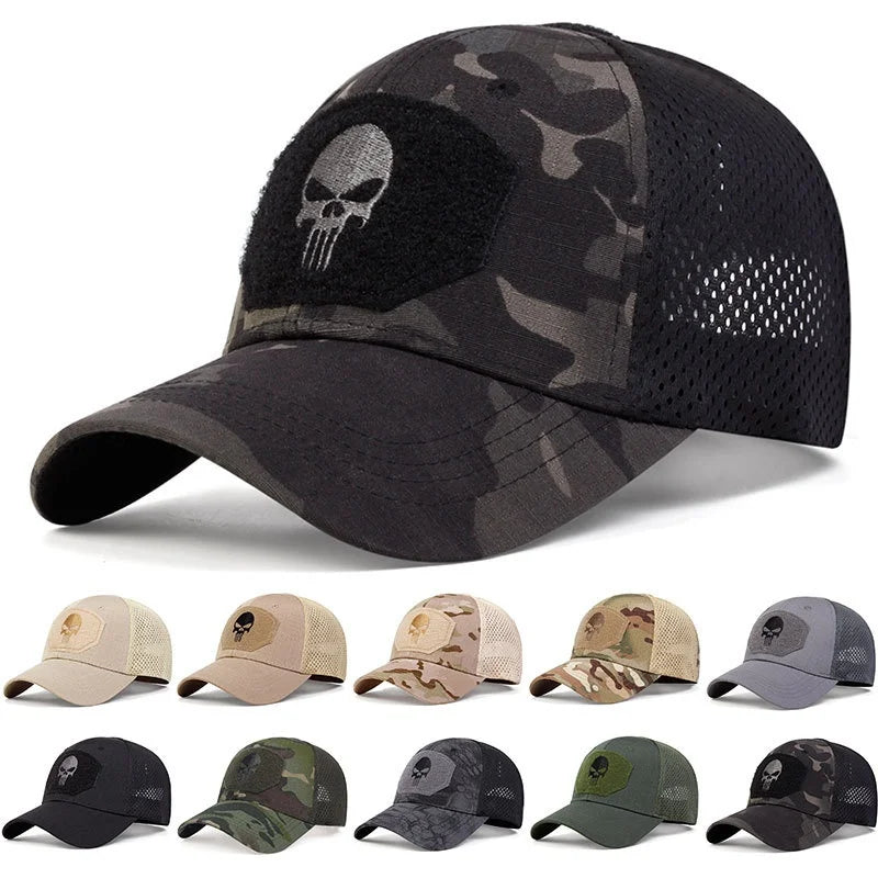 Unisex Skull Embroidery Cap