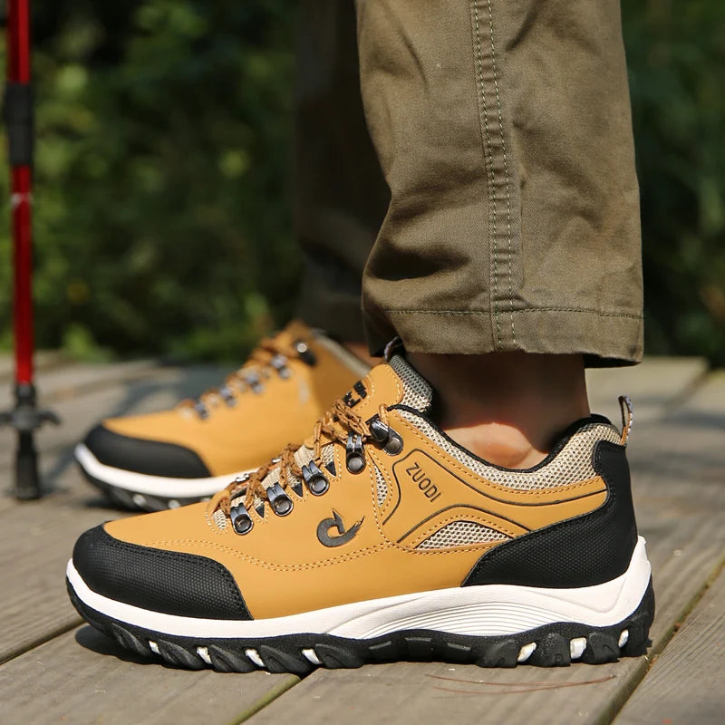Men's Waterproof Hiking Shoes Outdoor Leather Sports Shoes