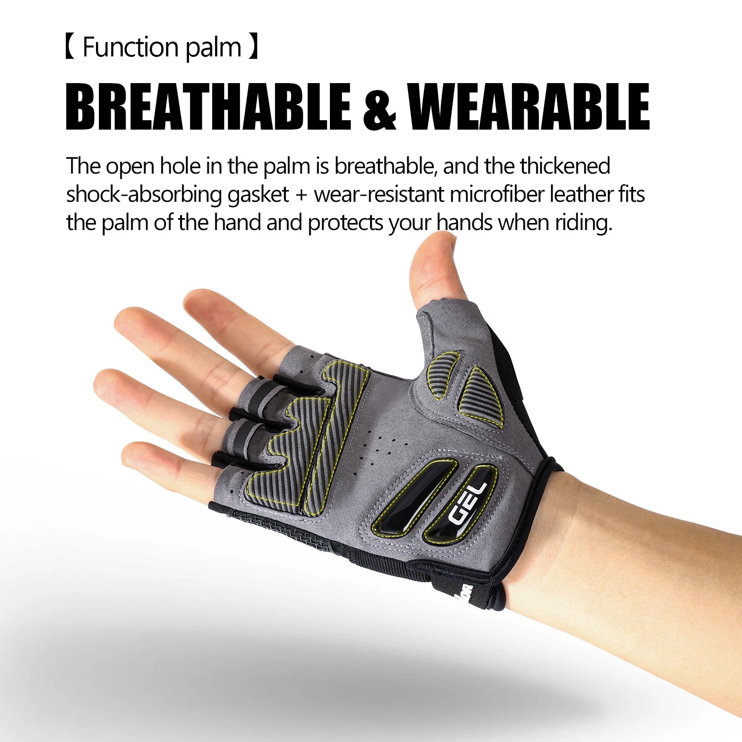 Half-Finger Cycling Gloves Black Silicone Fitness Gloves