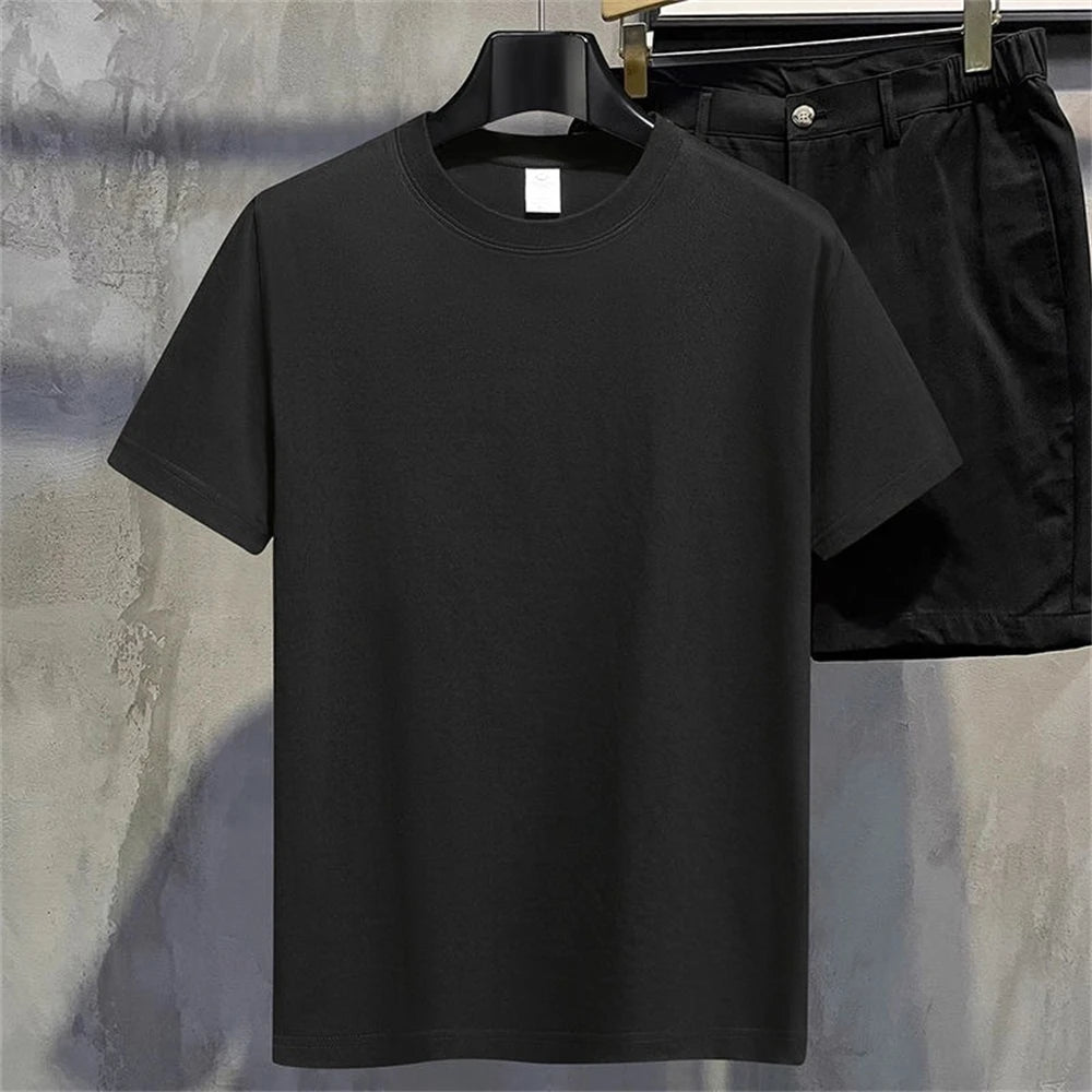 Cotton T-Shirt for Men Women Solid Color