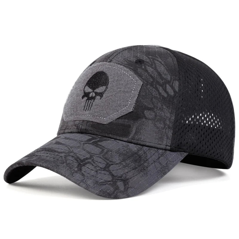 Unisex Skull Embroidery Cap