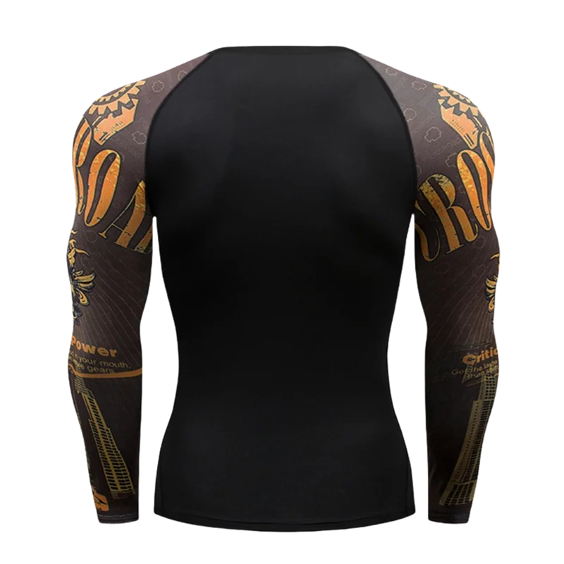 Gym Compression Dry Fit Men's Long Sleeve Fitness T-shirt
