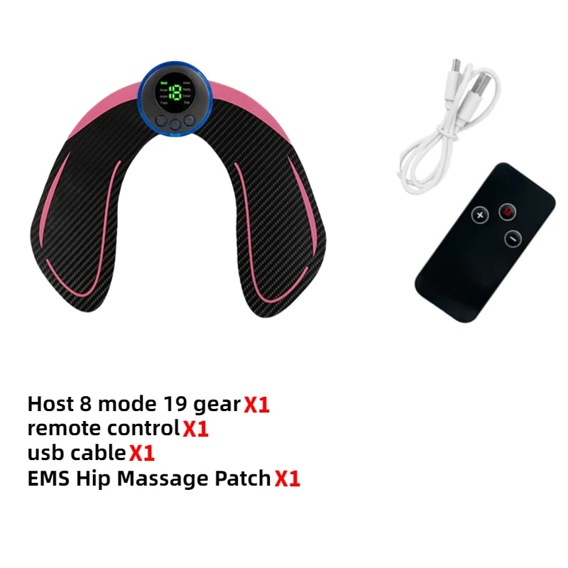 Electric Muscle Stimulator EMS Wireless Buttocks Hip Trainer Abdominal ABS Stimulator