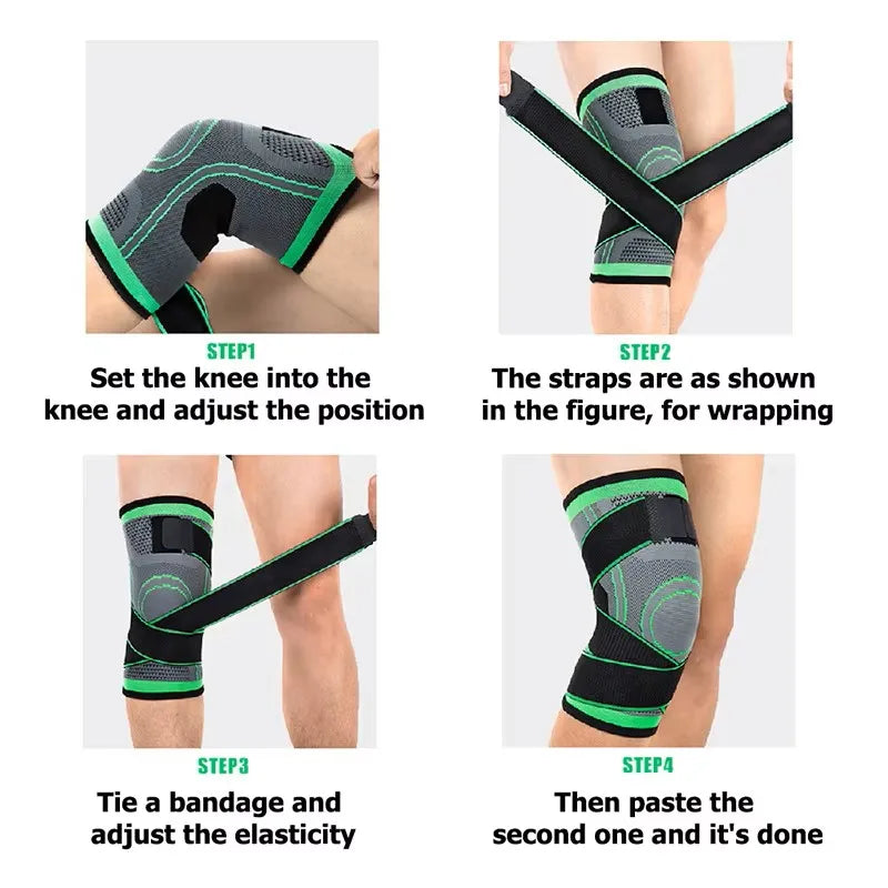 Knee Compression Brace with Adjustable Straps for Working Out