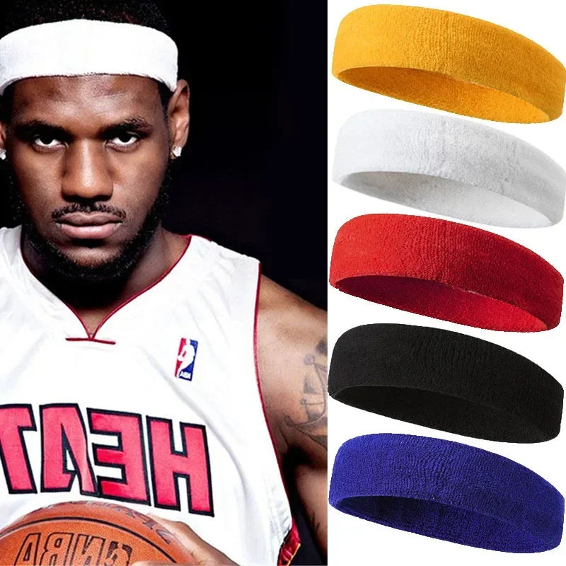 Women/Men Cotton Elastic Sweatband For Fitness Sports