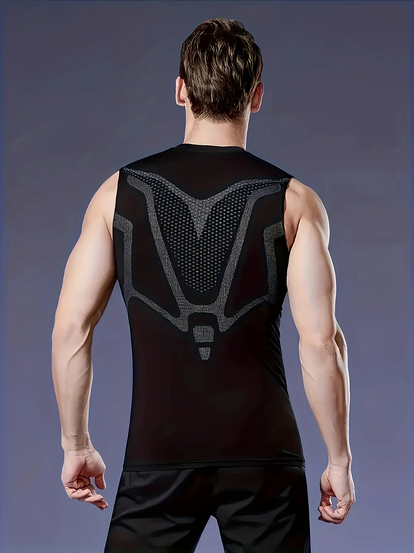 Men's Sleeveless Quick Dry Compression Tank Top For Training Fitness